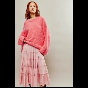 NWOT free people Harrison bunny crew sweater